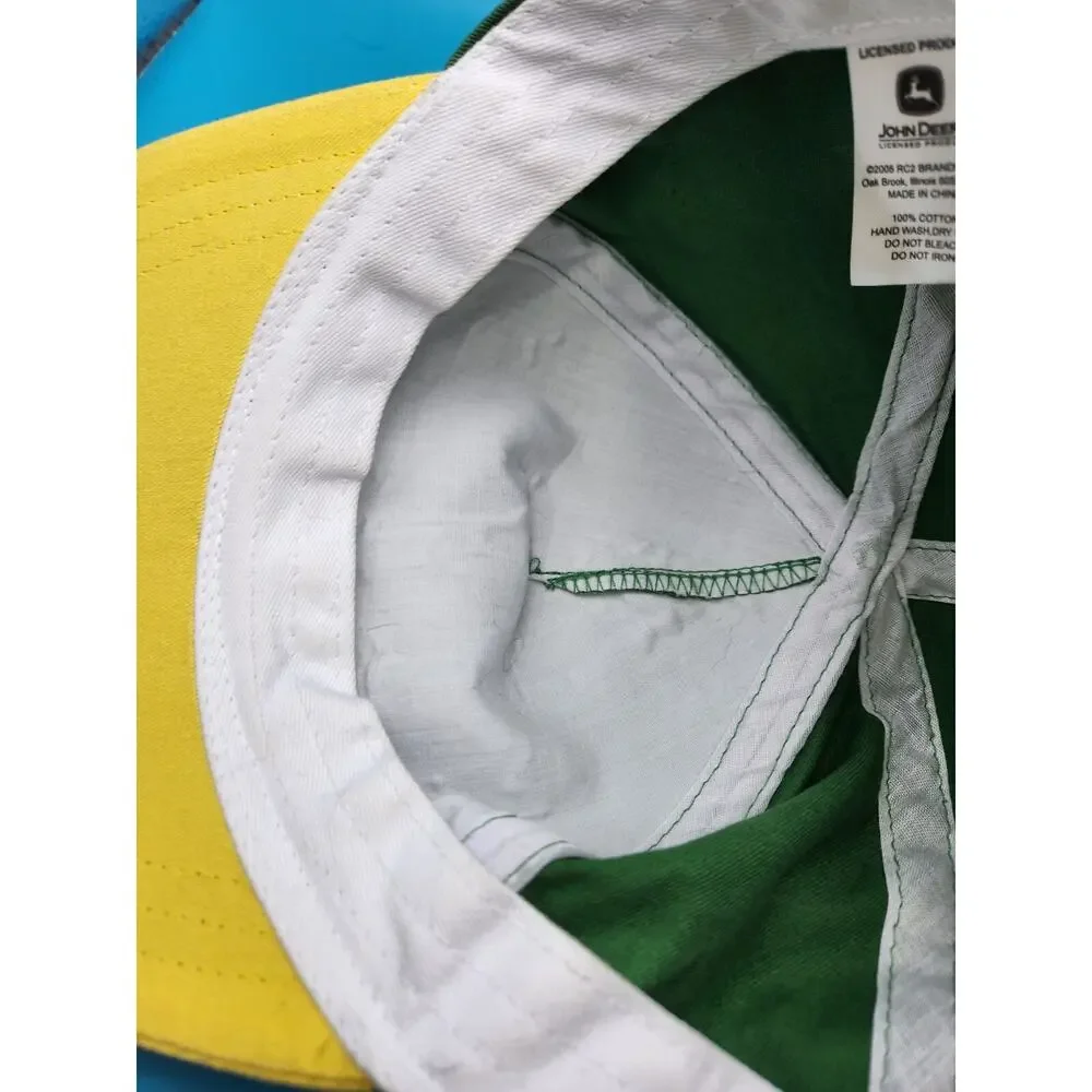 John Deere Hat Cap Snap Back Youth Boys Green Yellow Adjustable Logo